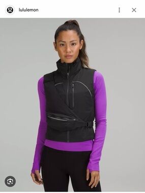 lululemon Black Wrap-Front Insulated Vest